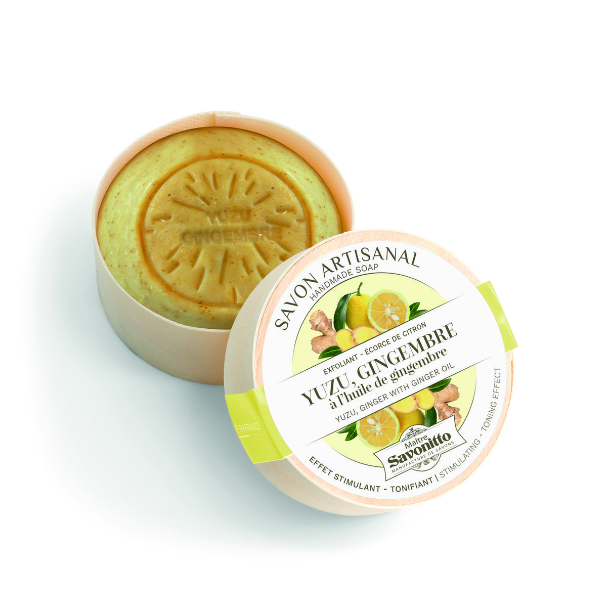 YUZU- and GINGER soap + lemon peel exfoliant