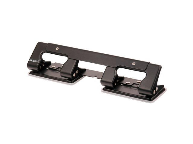 Hulpunch Kangaro 4-huls sort max 12 ark, 0,55 mm