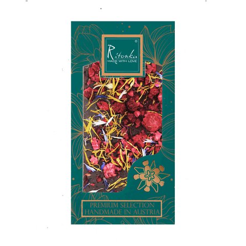Premium pure chocolade - frambozen, bloemen
