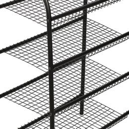 Scarpiera in metallo 4 strati di Naturn Living | Scarpiera | Deposito scarpe | Sistema di archiviazione | Scarpiera trasparente | Organizzatore di scarpe | nero opaco