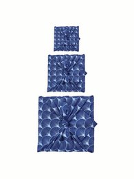 Confezione regalo in tessuto Furoshiki - Confezione da 3 pezzi su un lato