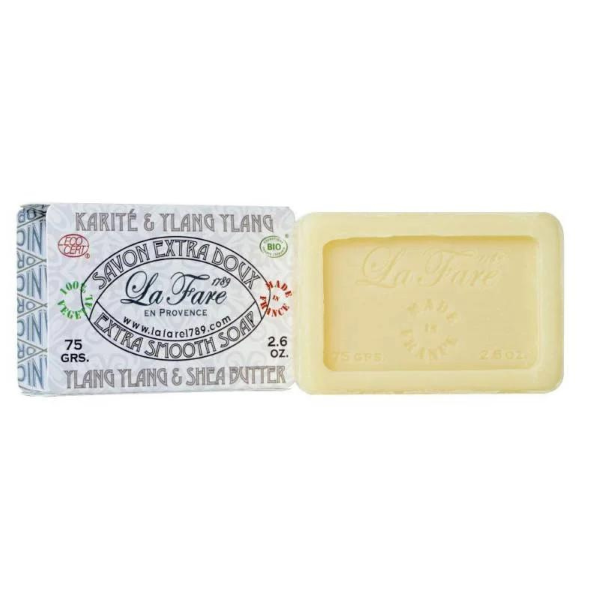 La Fare 1789 Jabón Extra Suave Manteca De Karité Ylang Ylang 75g