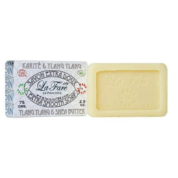A 75g bar of extra smooth soap with shea butter and ylang ylang scent from the La Fare 1789 brand.