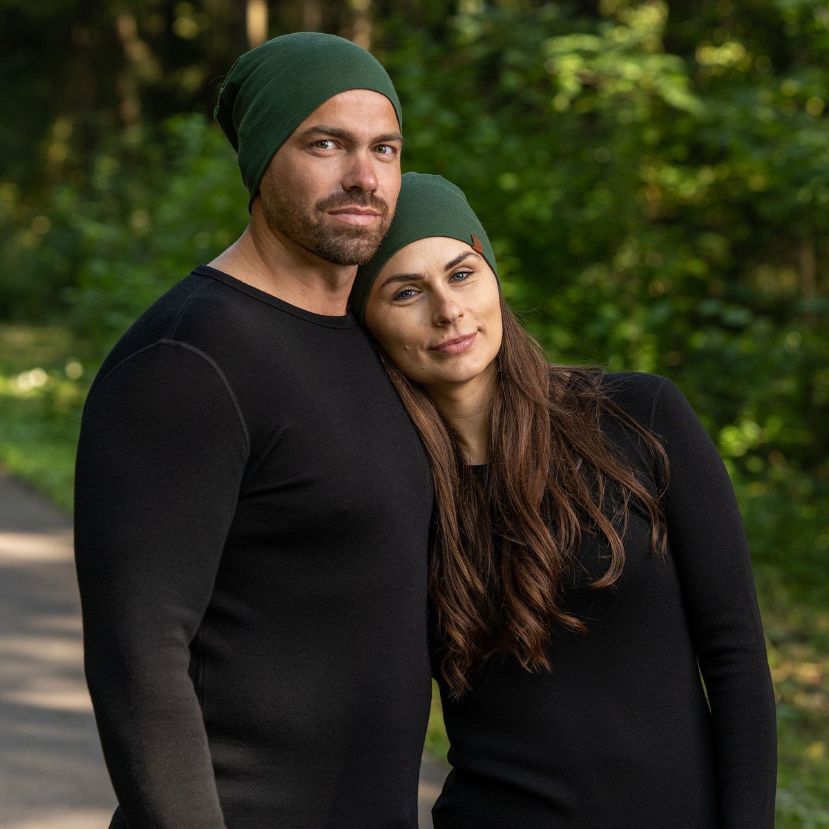 Women's Merino Beanie Hat Dark Green