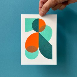 Riso Postkarte Big Mo, Risographie, DIN A6