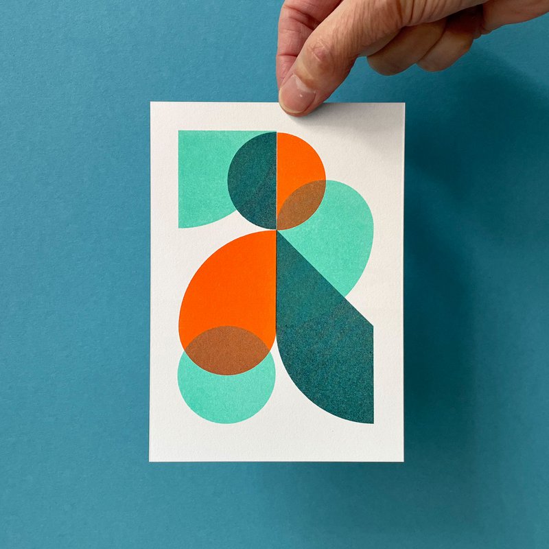 Riso Postkarte Big Mo, Risographie, DIN A6