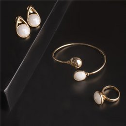 Perly Gemstone Armreif - Perliges Porzellan