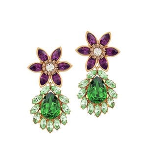 Tropical Flower Earclips