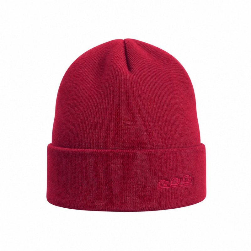 K5001X | ORTLES – Unisex-Mütze aus röhrenförmigem Glattstrick, hergestellt in Italien. Bordeaux-Farbe