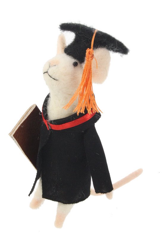 Mouse in feltro bianco graduato