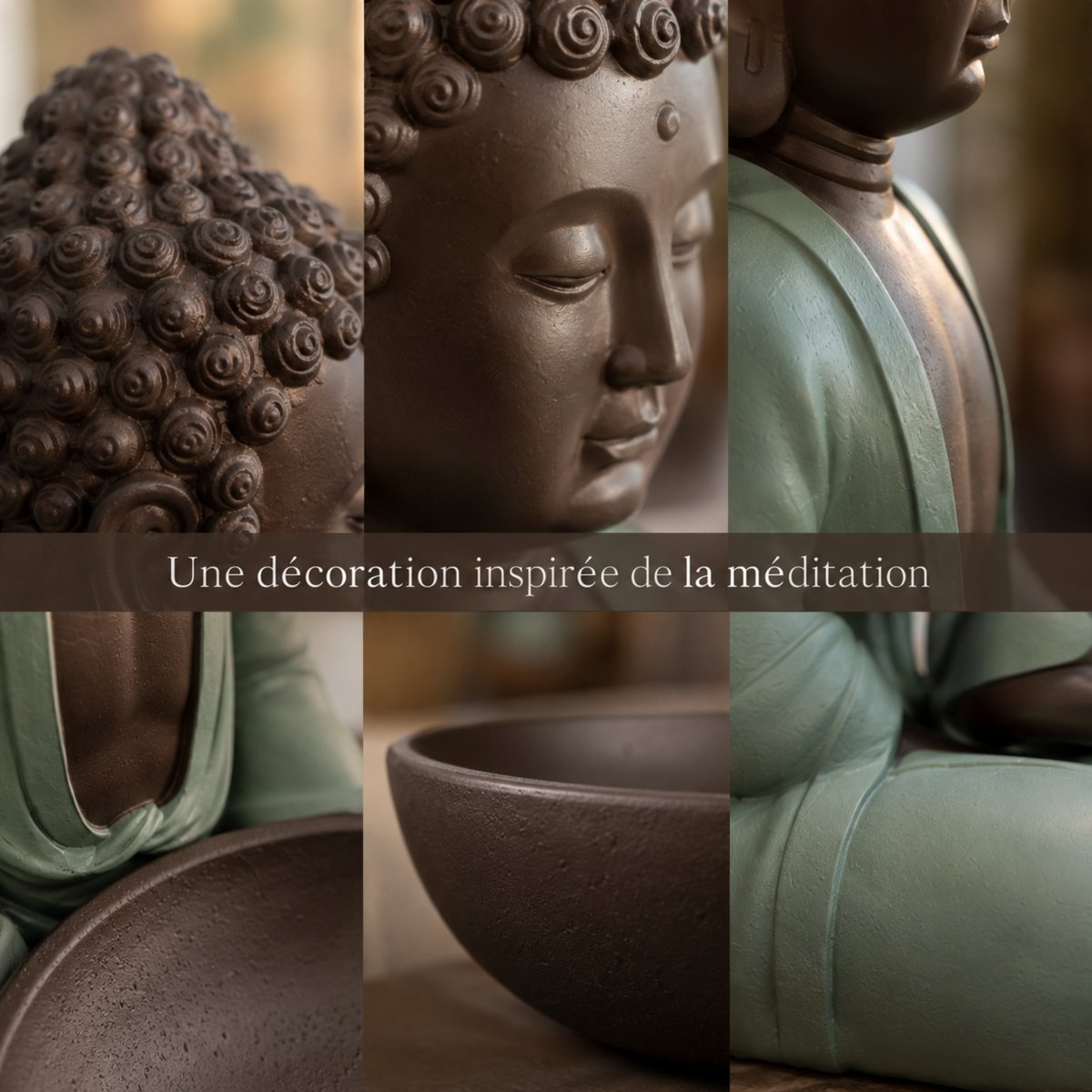 Estatua de Bodhi con plato