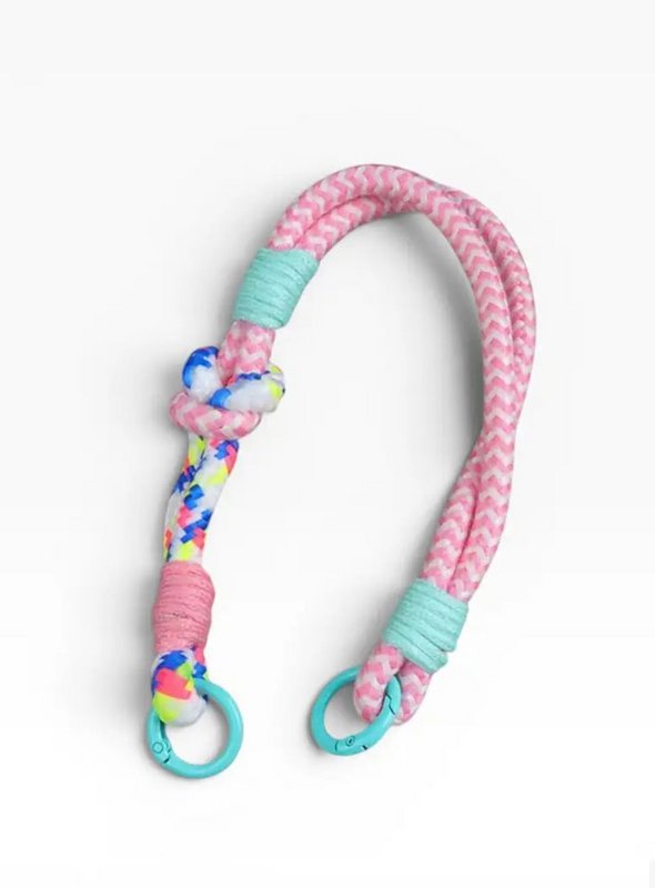 Keychain - cell phone chain 'LUJA' - pink-white