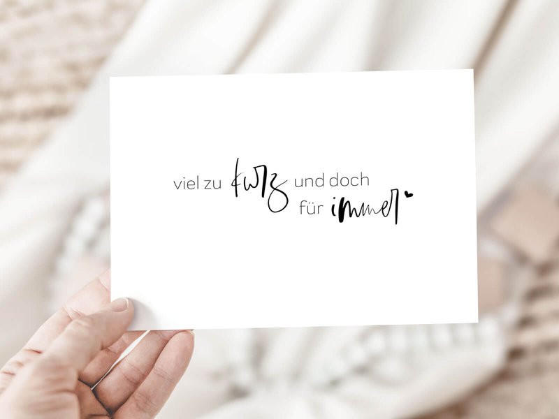 Postcard "Forever" verklaring