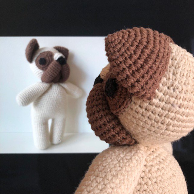Luna-Leena bulldog Lewis - organic cotton - hand crocheted in Nepal