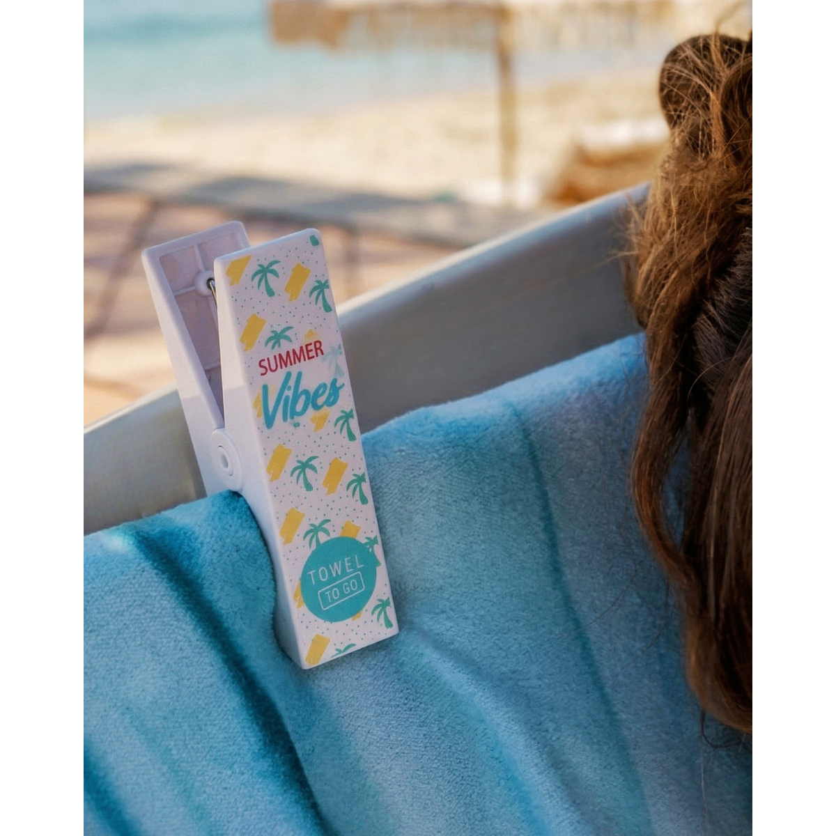TOWEL TO GO Beach Towel Clips Set of 2 | Beach Accessory | Summer Vibe