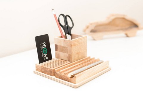 Desk organizer, Wood desk organizer