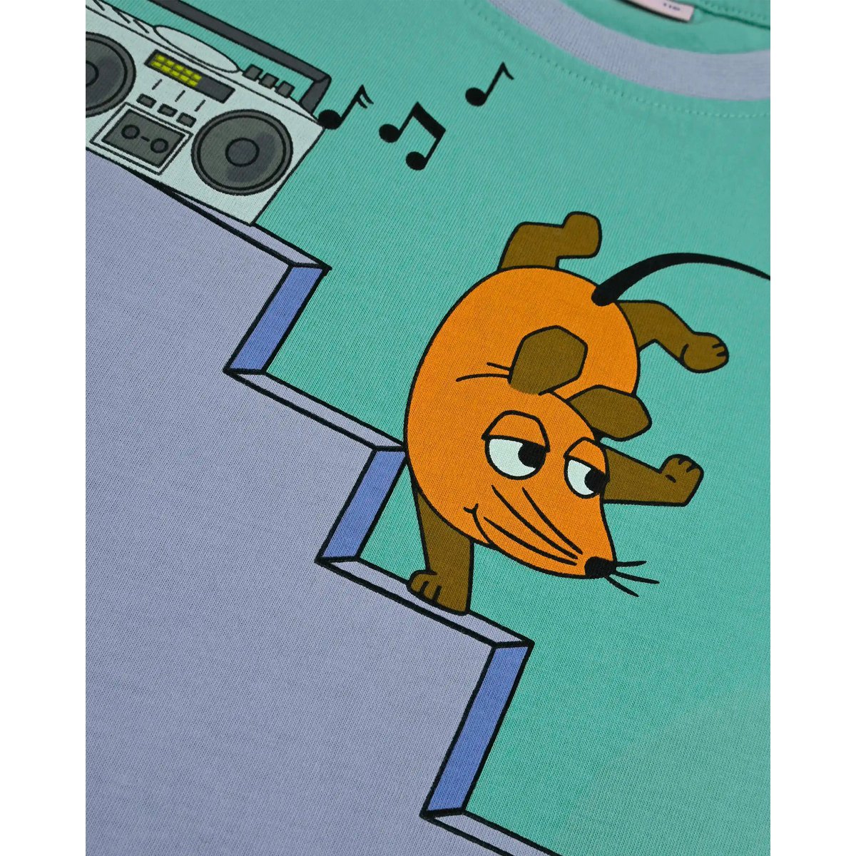 koaa – Maus, Elefant & Ente "Boombox" – T-shirt grøn/lilla