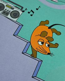 koaa – Maus, Elefant & Ente "Boombox" – T-shirt grøn/lilla