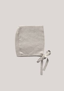 Cotton Knit Baby Bonnet - Oatmeal