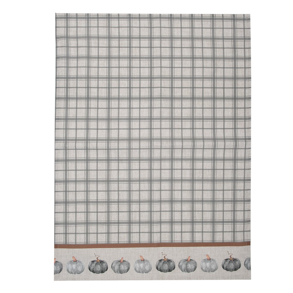 Theedoek 50x70 cm Grijs Katoen Pompoen