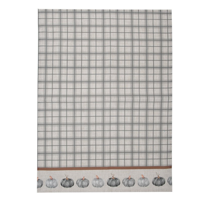 Theedoek 50x70 cm Grijs Katoen Pompoen
