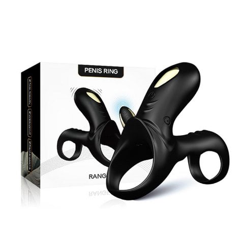 Bossoftoys - 52-00036-1 - Ranger Black - vibrierender Cockring - Schwarz - 9 Vibrationsmodi