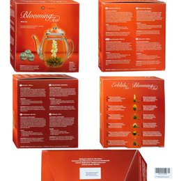 Creano ErblühTee-Geschenkset mit Glaskanne, 6 Sorten