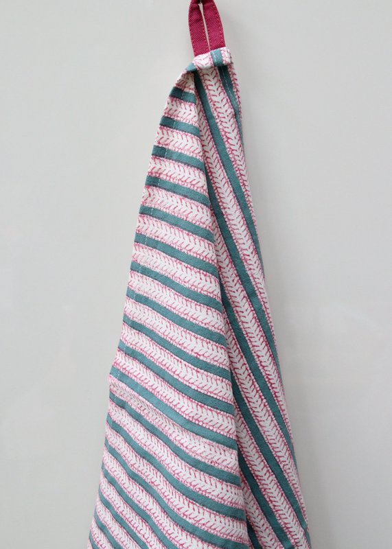 Geschirrtuch | Funkystripes Strawberry Green