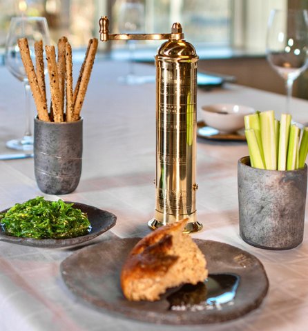 'Large brass mill' large pepper mill