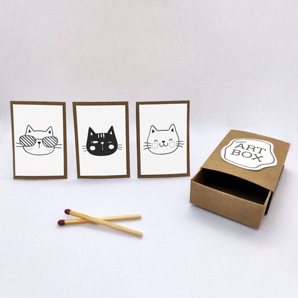 DIY Mini Art – Katzen (4 Stück)