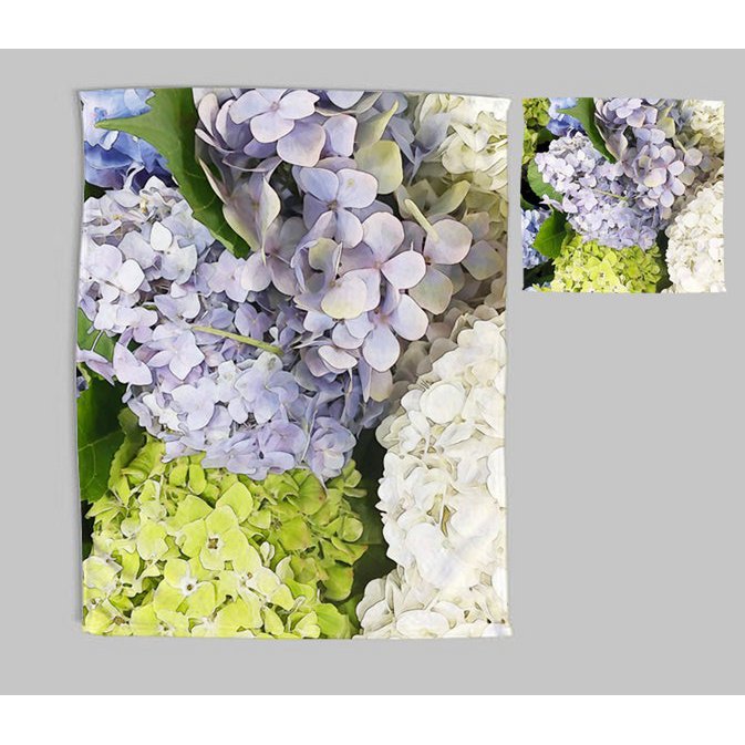 Tea towel and dishcloth set in Hydrangea Trio