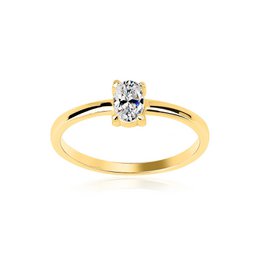 Det er en stenting | Ring | Guld zirkon