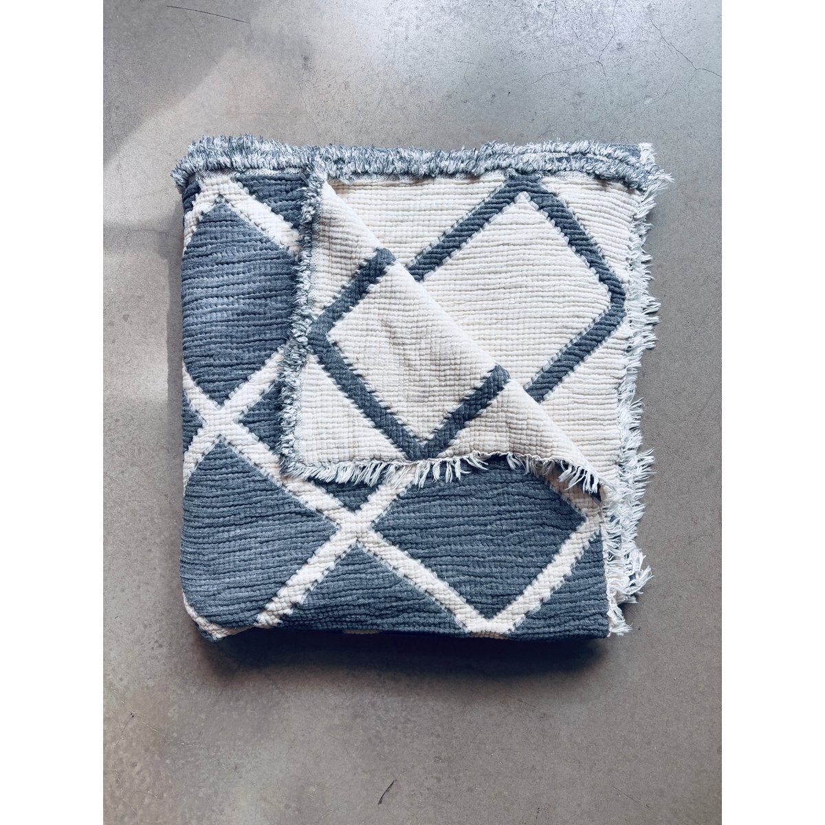 Muslin blanket - gray-white - 2.20 x 2.50 m
