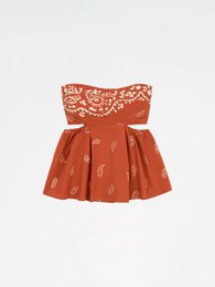 Top mit Terracotta-Print im Bandana-Stil von Vision