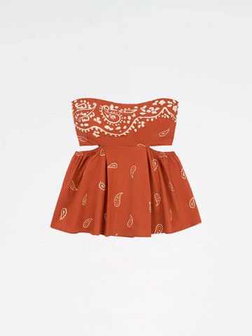 Top mit Terracotta-Print im Bandana-Stil von Vision