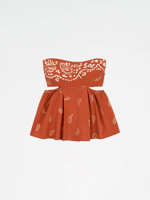 Top mit Terracotta-Print im Bandana-Stil von Vision