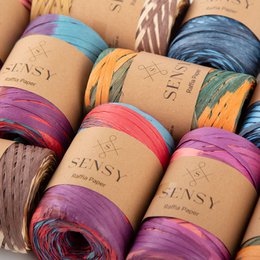 Sensy Premium 317 iarde %100 Carta di rafia multicolore