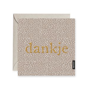 Wenskaart Dankje | Goudfolie