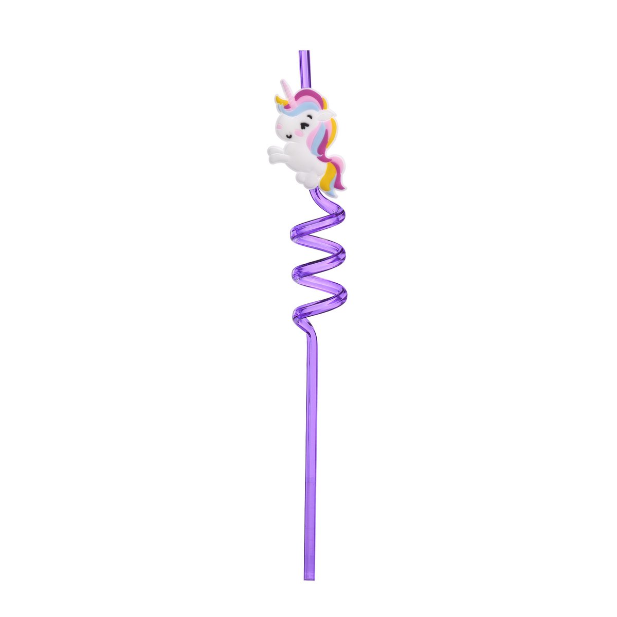 Unicorn, Set of 4 Straws, Reusable, Glass Straws for Cocktails, Smoothies, Tea, Ecological, Resistant