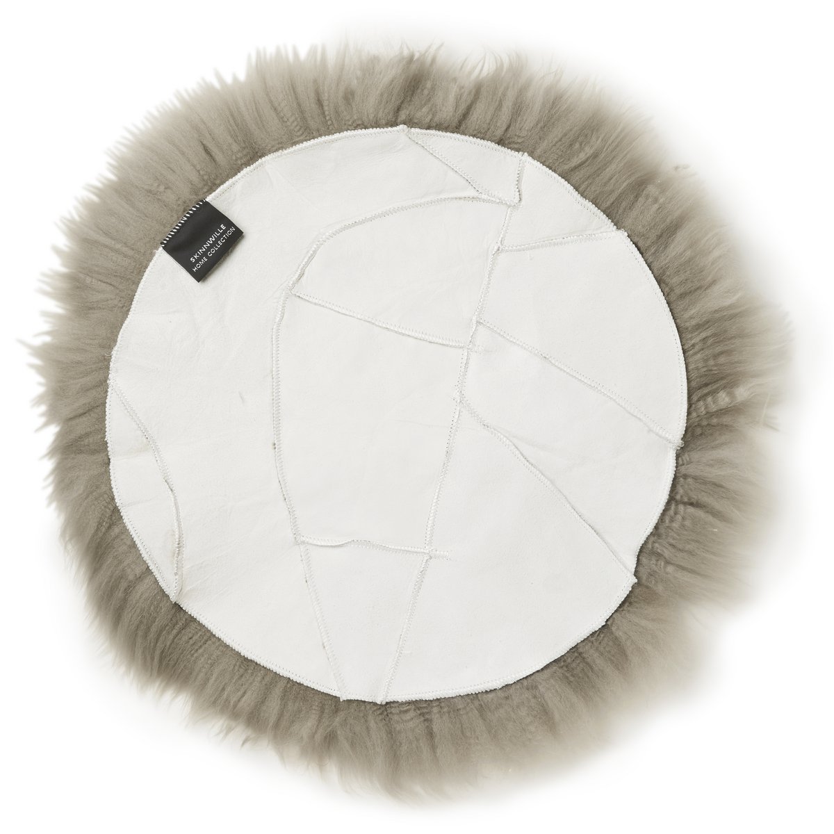 Coprisedile classico in pelle di pecora_Taupe