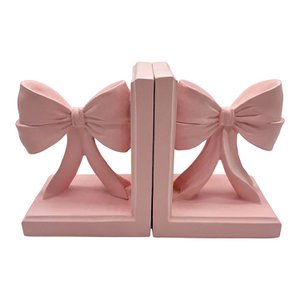 Buchstützen-Set aus rosa Kunststoff, 2 Stück