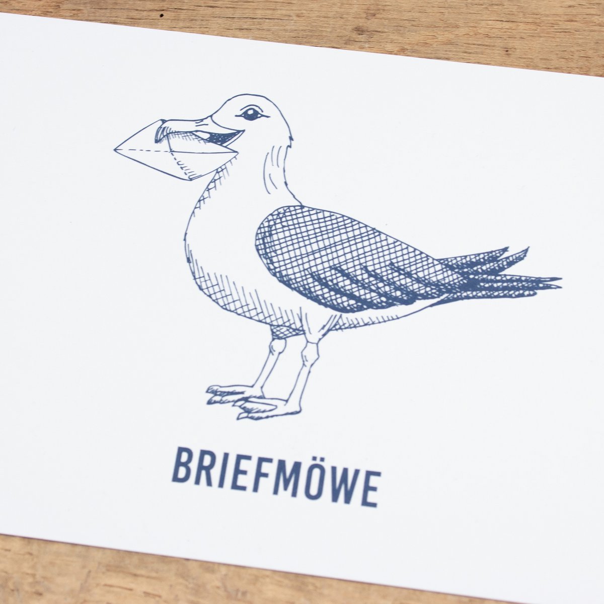 Maritime Postkarte "Briefmöwe" aus Recyclingpapier