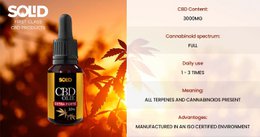 Aceite sólido de CBD de espectro completo premium al 30 % - 10 ml
