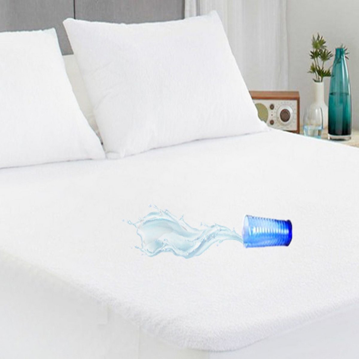 WATERPROOF MATTRESS PROTECTOR 140x200 CM-CUP 30CM