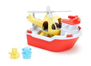 GreenToys - Reddingsboot En Helikopter