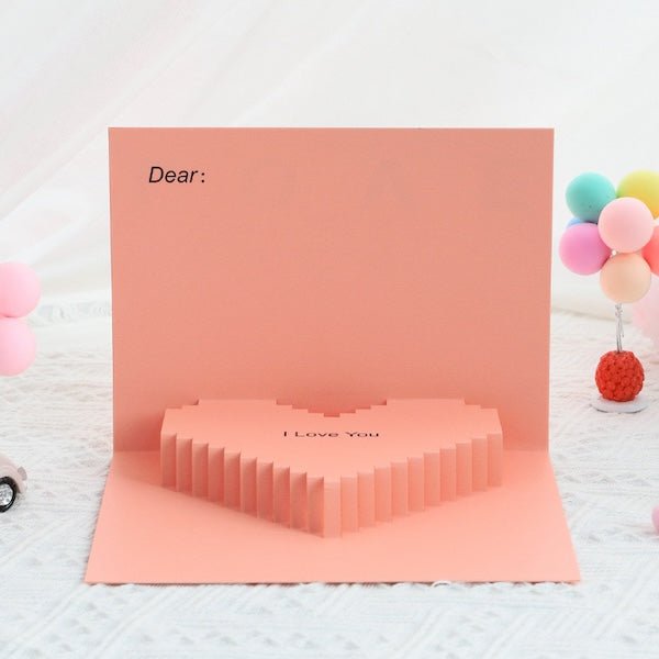 3D -kort - Minimalistisk kærlighedskort