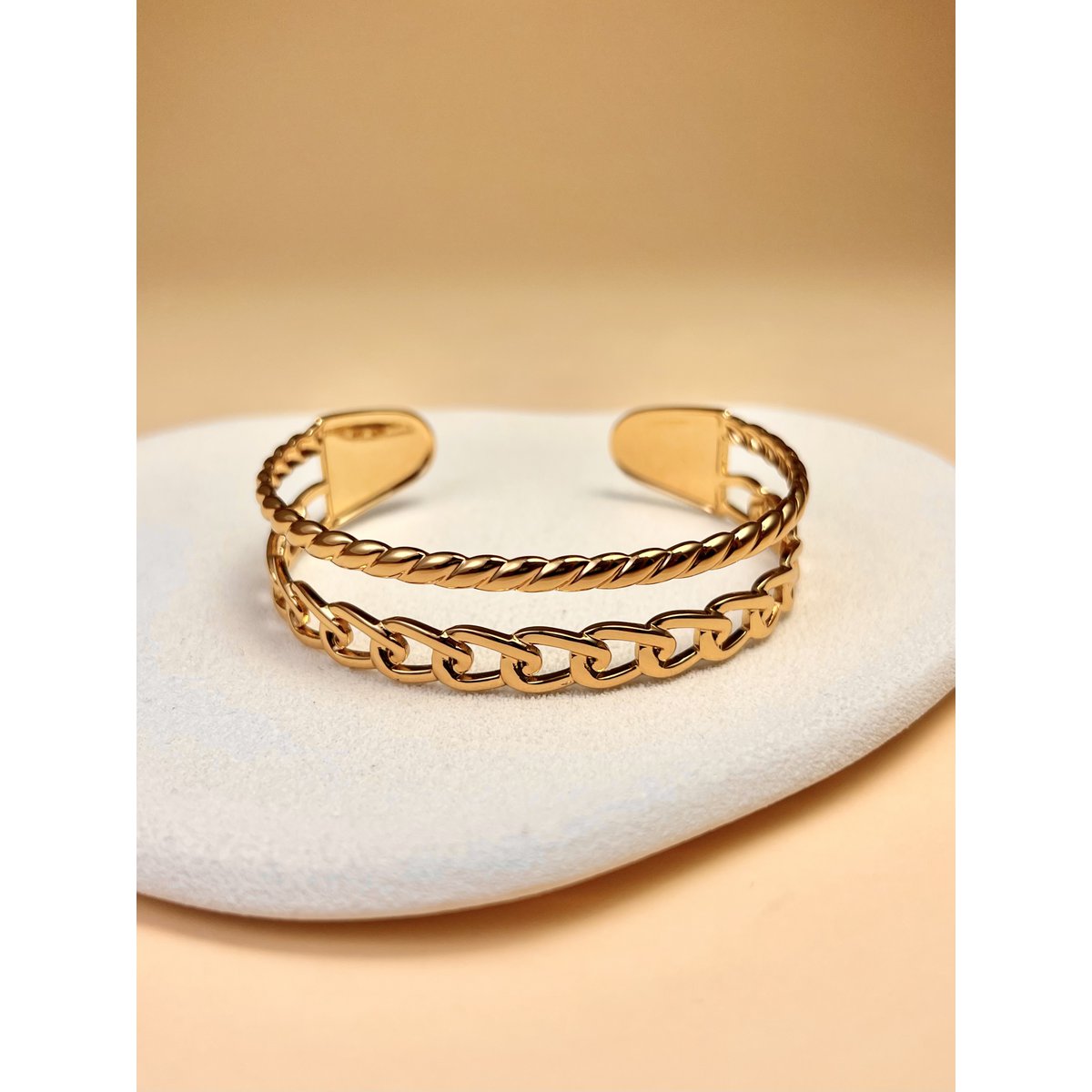Elegant Golden Twice Double -Channel Jack