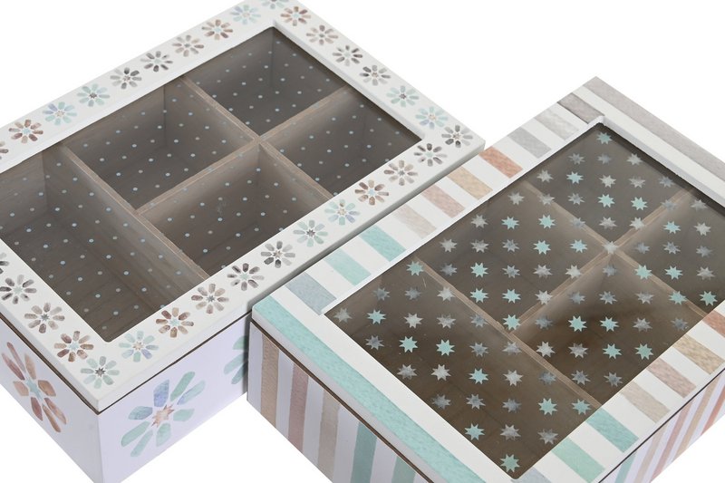 CAJA INFUSIONES MDF CRISTAL 23X15X7 2 SURT. PC200271