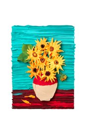 Okto Sensory Art 3D Schilderen - Meesterwerk - Zonnebloemen, Vincent Van Gogh