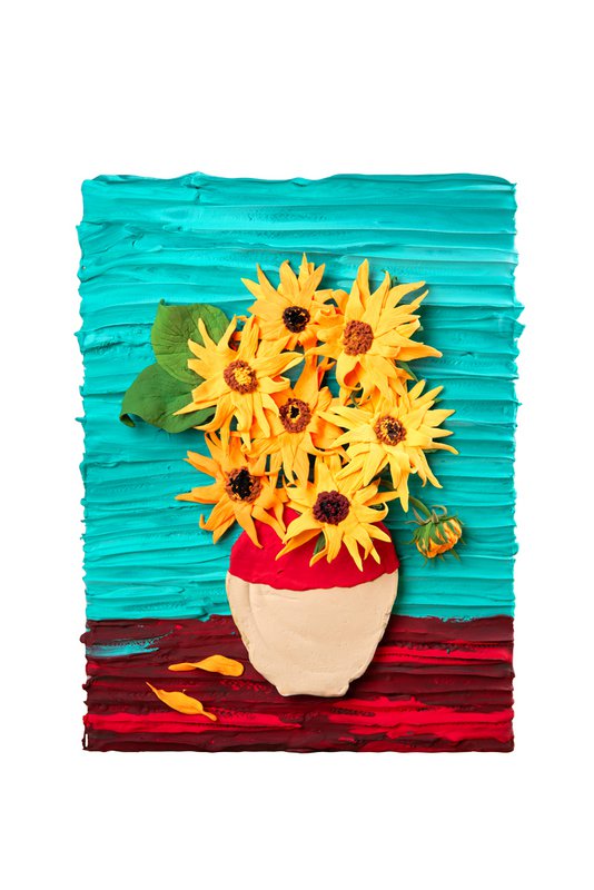 Okto Sensory Art 3D Schilderen - Meesterwerk - Zonnebloemen, Vincent Van Gogh